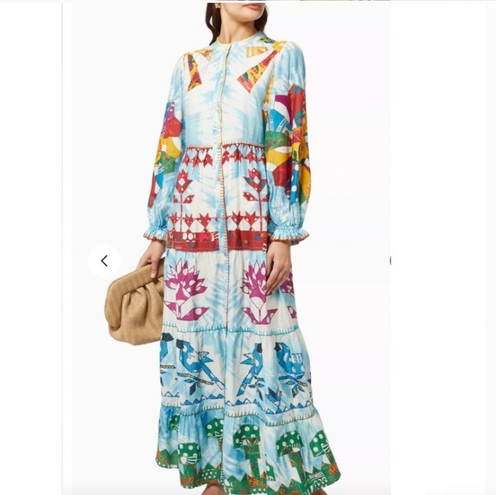 S/M Farm Rio Tye Dye Maxidress - Picture 6 of 10